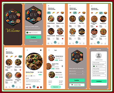 a food app graphic design logo ui