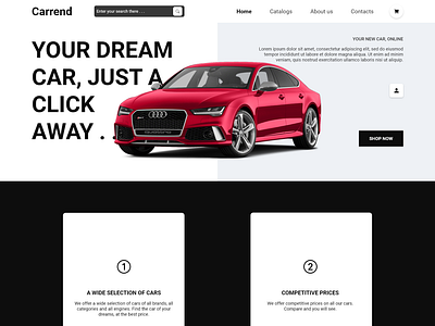 Carrend branding minimalisme product ui ux