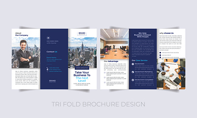Tri fold brochure design branding brochure design business card facebook cover banner flyer template graphic design roll up banner social media post tri fold brochure design