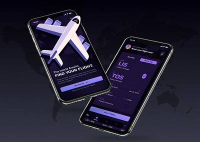 Flight Booking App UI Design air booking app app design app ui booking booking app dark theme design flight flight booking flight booking app flight booking app ui flight destination flight search flight search ui flight ticket ui flight ui ui uiux ux