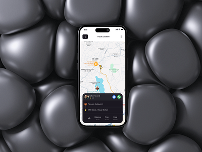 Daily UI Challenge #Day 29 Map Design appdesign application challenge clean ui color daily ui delivery design dribbble figma interactive interface ios ios design location map map design track track location ui