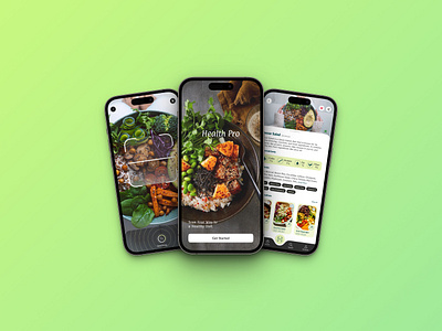 Health Pro - A Food Diet Scanner App app design health product design ui ux