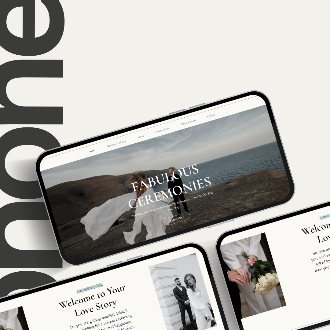 Wedding Celebrant celebration event planning responsive design web design