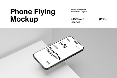 Phone Flying Mockup 3d app free freebie graphic design mockup ui web