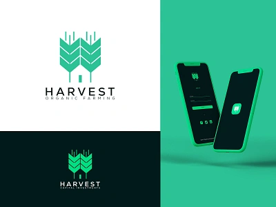 Harvest Logo Design - Organic Logo - Harvest Logo app icon app logo branding creative identity design design logo flat logo harvest hervest logo logo logo concept logo design logo design pro logo innovation logos modern logo organic logo tech logo vector visual branding