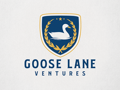 Goose Lane Ventures Logo brand identity branding crest logo design duck duck logo emblem emblem logo graphic design illustration logo
