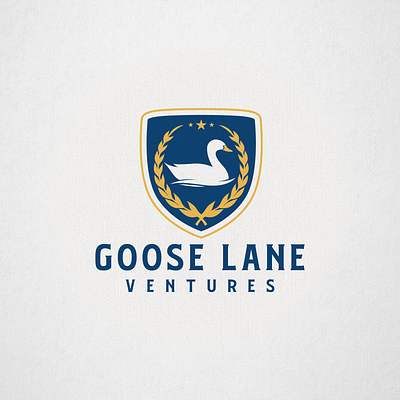 Goose Lane Ventures Logo brand identity branding crest logo design duck duck logo emblem emblem logo graphic design illustration logo