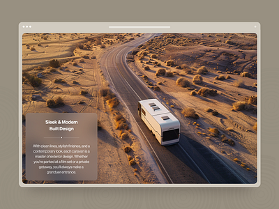 Caravan Company | Web Design app automobile beige bus car caravan design dessert ui uxui vehicle web website