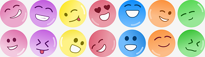 Happy Faces emoji emotions illustration