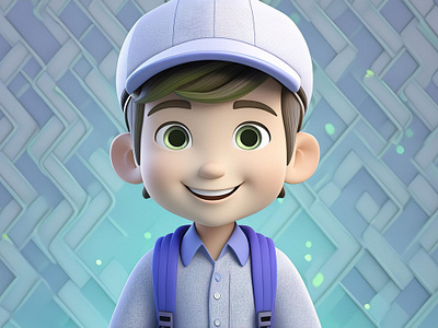 Adorable 3D Boy - A Charming Digital Creation 3d