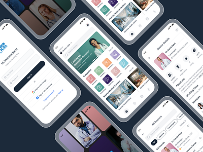 Ui App Design for Medical Service app design best branding design doctor figma medical new service trand ui uiux design