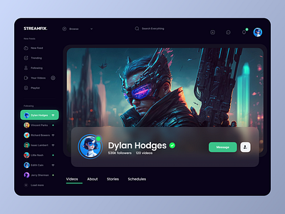 Game stream website platform ui design 3d ai web animation application branding darkmode dashboard design game game app game stream web game streaming gamer graphic design mobile modern ui online gmaing online streaming trend ui ui web design