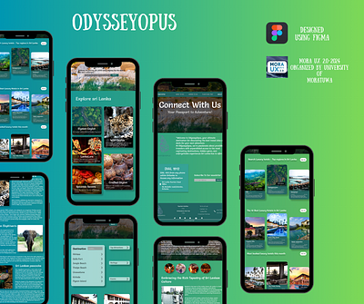 OdysseyOpus-all in one tourism platform design figma illustration typography ui ux