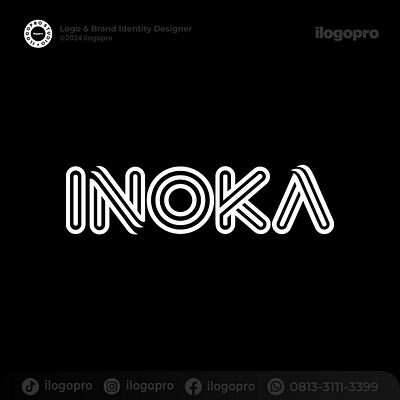 INOKA branding design flat graphic design letter logo minimal vector
