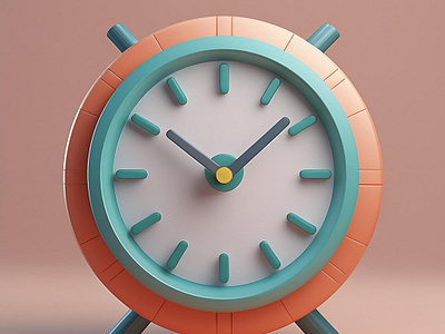 3d illustration of time management icon 3d