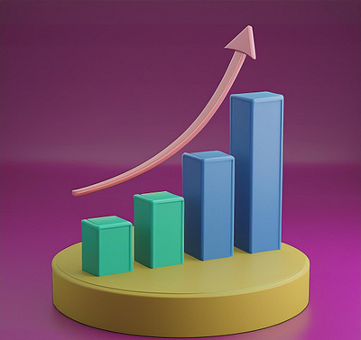 3d illustration of business analysis report icon 3d
