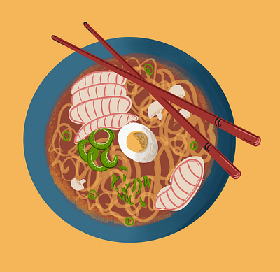 Give me some noodles! animation design illustration motion noodle procreate