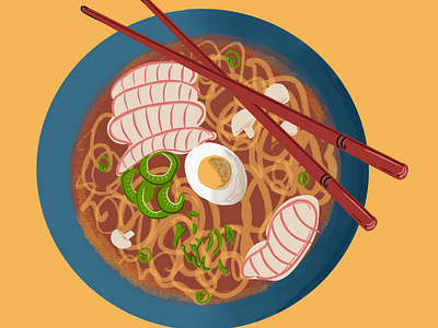 Give me some noodles! animation design illustration motion noodle procreate