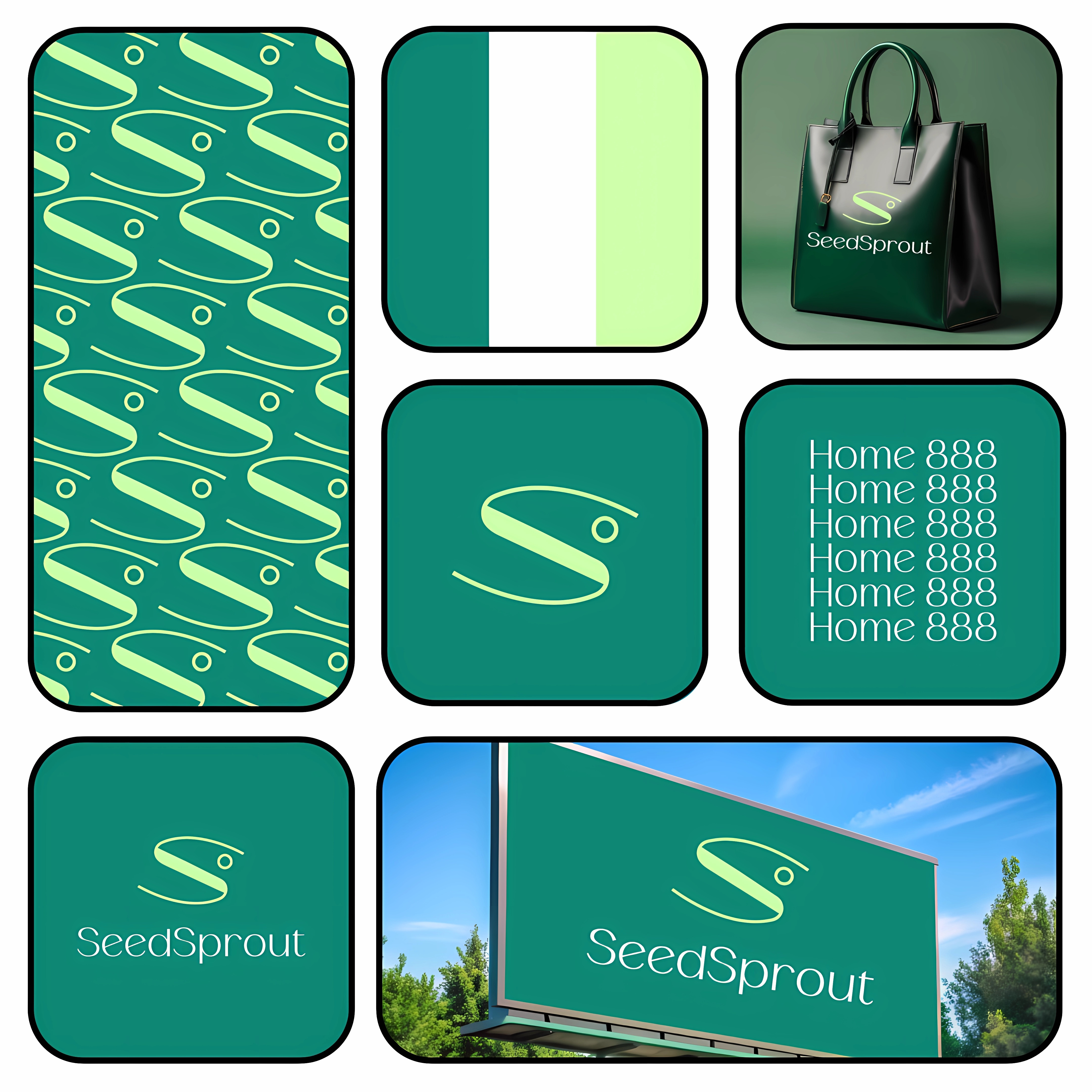 Seed Sprout Logo Design (Brand identity) bird brand guidelines brand identity branding combinationmark feed green logo logo design logomark logotype package design seed sprout typography