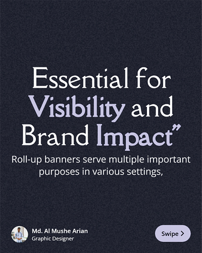 "Unlocking Visibility and Brand Impact: The Power of Roll-Up Ban amacrtve animation bannerboost branding dribbblers graphicdesign logo motion graphics printdesign rollup rollup bannner design rollupandrise rollupbannerimpact standoutwithrollup ui userexperience