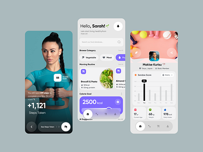 Health mobile application ui design animation application chart exercise fitness fitness coach health health assistance home page hydration mental health mindfulness mobile navigation onboarding splash screen tracker mobile ui ui ux wellness