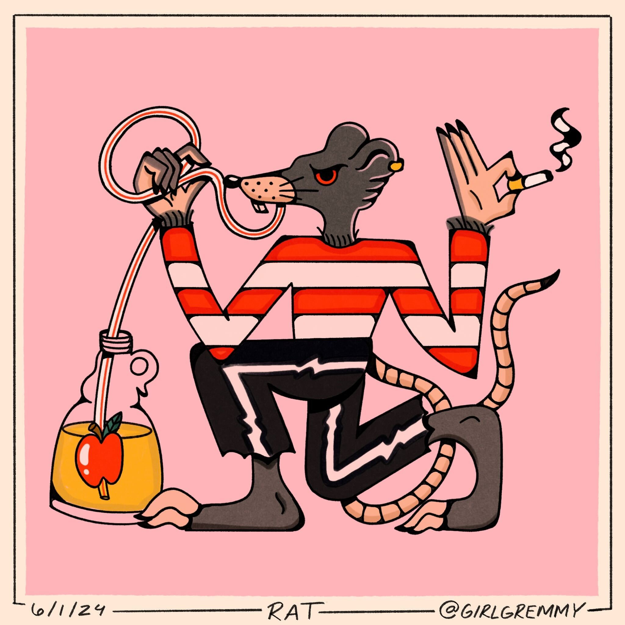 RATZ character design design digital illustration illustration illustrator procreate rat truegritsupply