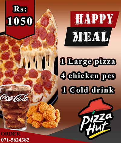 Fast food Deal poster ad brand design illustration poster social media post