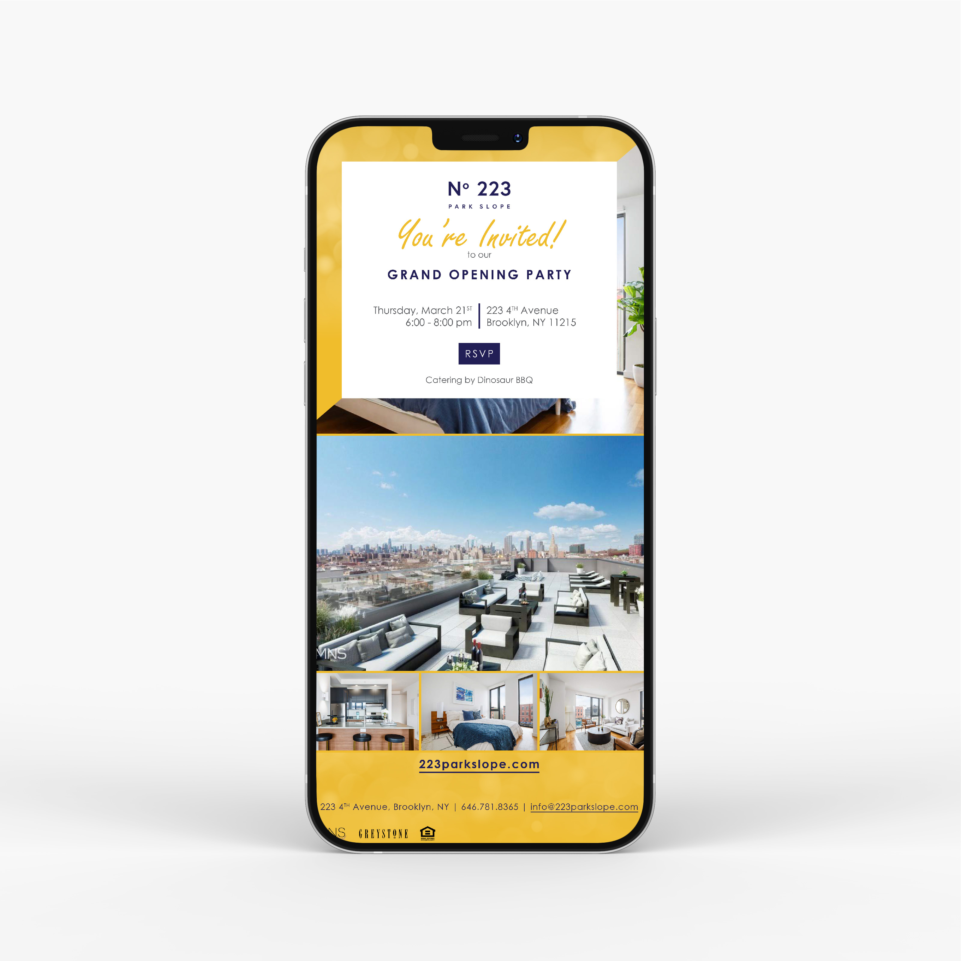 Event Invitation Email branding design email layout