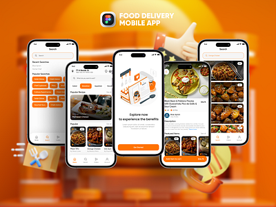Food Delivery 🍔 app design application delivery app food app food delivery app interface ui ui concepts ui ux