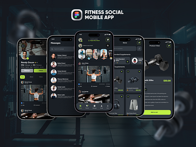 Fitness Social App 🏋️‍♂️ app design application design fitness fitness app fitness social interface social ui ui concepts ui ux