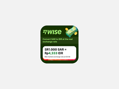 Wise widget design concept currency ui ux widget wise