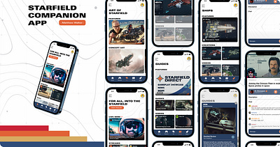Mobile App UI/UX Design: Starfield Companion Concept art bethesda branding companion concept design figma gaming graphic design logo product productdesign scroll starfield streaming ui