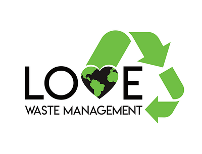 Love Waste Management Logo branding