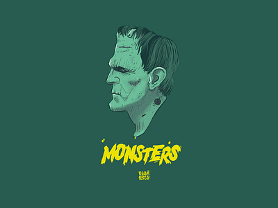 Frankenstein illustration procreate