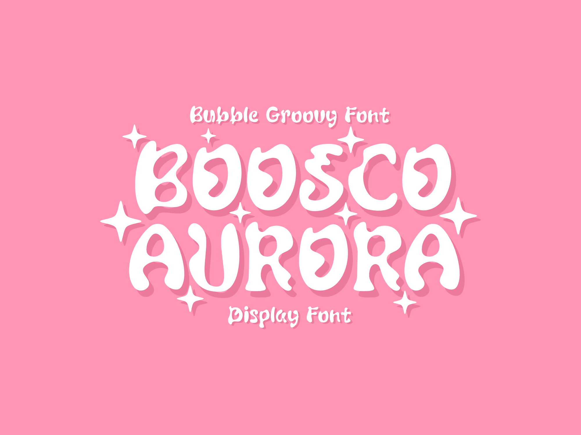 Boosco Aurora Font bold bubble font chubby cute display font fancy fat font fonts fun groovy kids playful