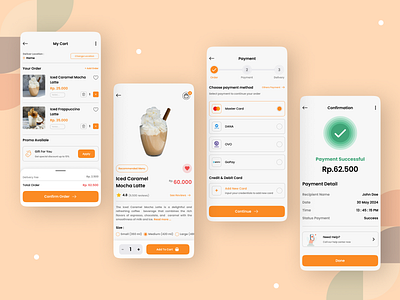 Coffee Order - Mobile Apps android application apps coffee food ios mobile mobile app order payment simple simpleui ui ui design uiux