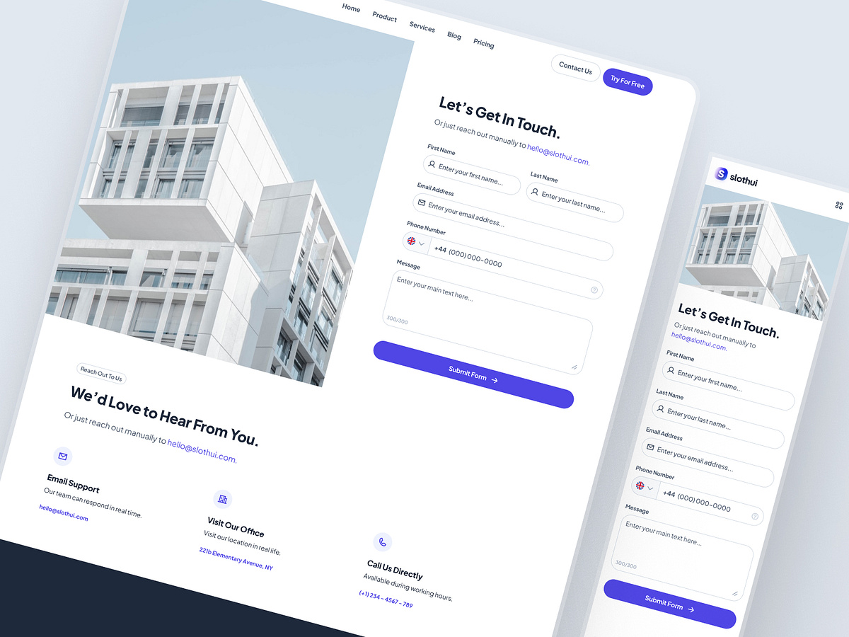 Contact UI designs, themes, templates and downloadable graphic elements ...