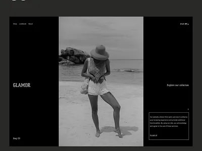 Glamor brand clothing daily design figma graphic design hero section ui ui design ux visual visual design webdesign webdesigner website