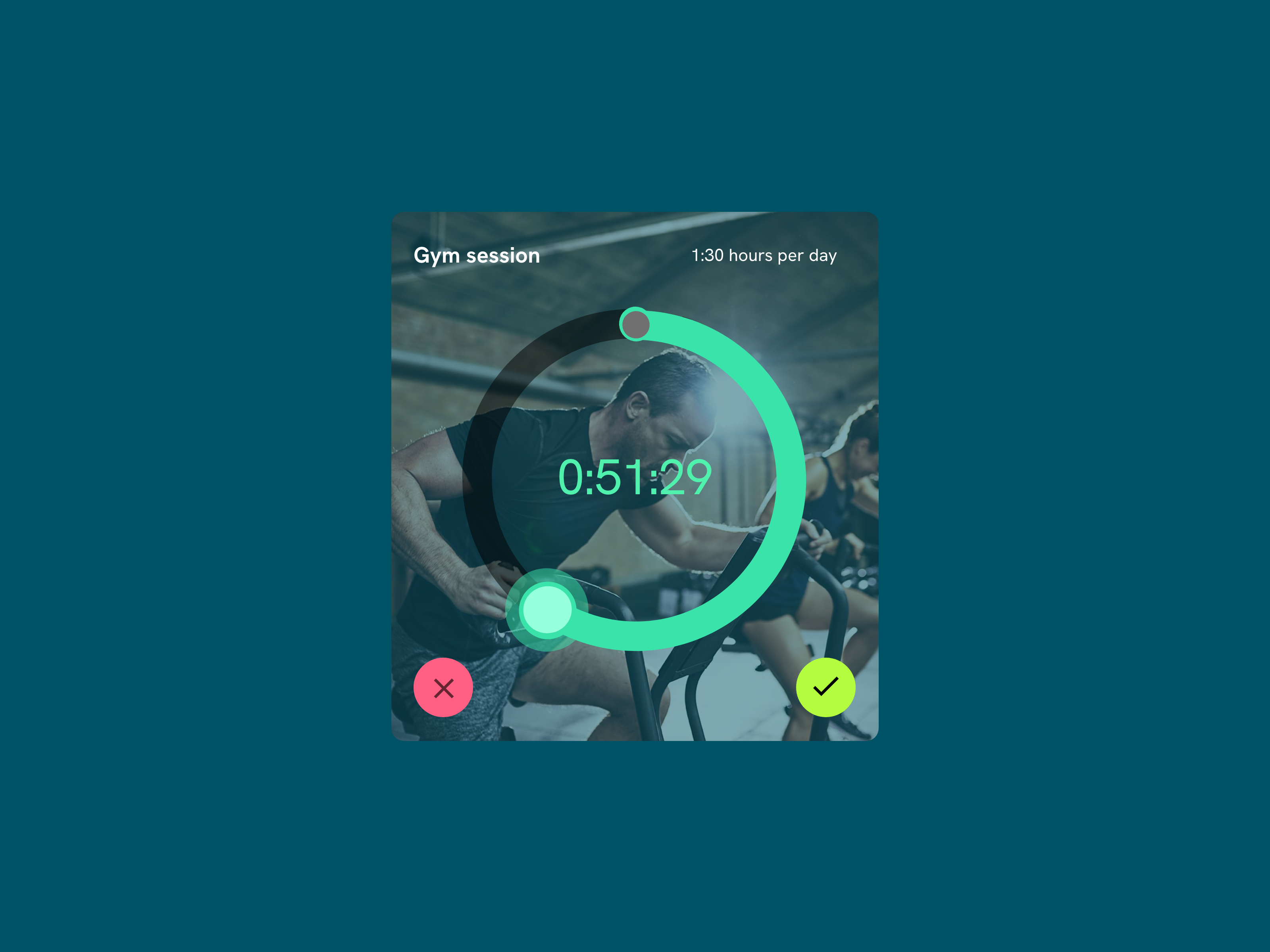 Gym session app app component green gym minimal mobile mobile design time timer ui ui component user experience user interface ux uxui