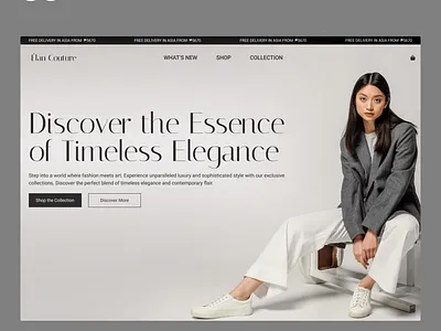 Élan Couture design elegance fashion fashion hero section fashion website figma graphic design hero hero section luxury section timeless ui ui design ux visual design web webdesigner website