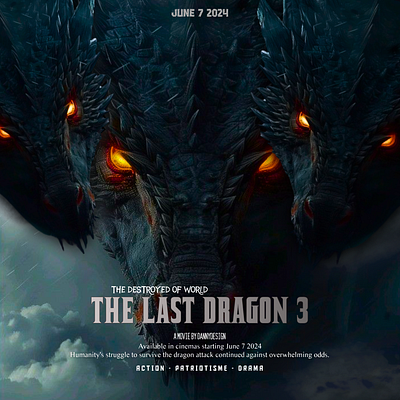 The Last Dragon 3, Film Poster graphic design
