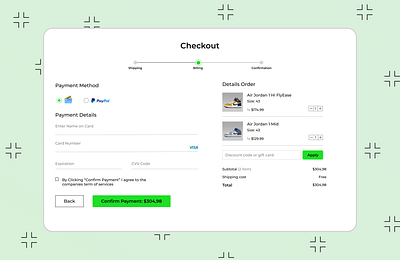 Ecommerce checkout page - Daily UI #002 checkout checkout page daily ui daily ui 002 daily ui 2 design ecommerce ecommerce checkout modern design nike ui ux