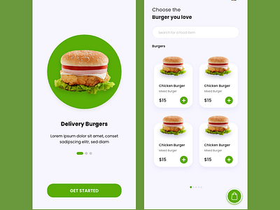 Burger Mobile Apps graphic design ui ux
