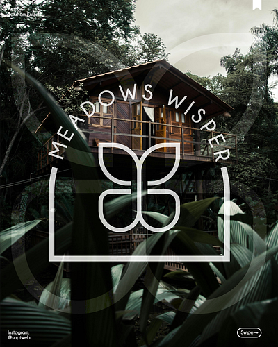Meadows Wisper brand identity leaf logo logo logo design logo maker nature logo visual identity