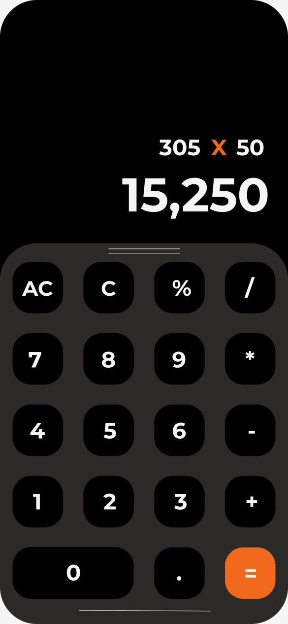 Challenge 004- Calculator by Candace Potter on Dribbble