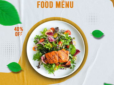 Healthy Food Menu Design food banners food creatives food menu design food posters food social media poster healthy food poster