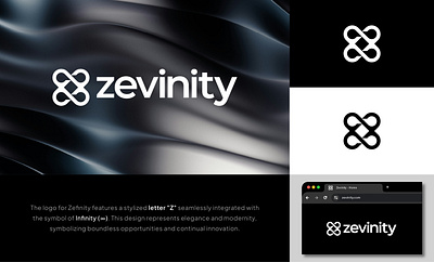 Z and Infinity Symbol app branding design graphic design infinity letter z lettermark logo loop minimalist vector z