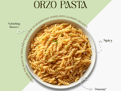 Orzo Pasta ad Banner food banner food creatives food posters food social media ad banner orzo pasta pasta ad banner