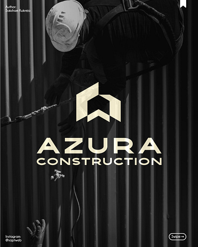 Azura Construction brand identity branding construction logo creative logo logo logo design logo designer logo maker luxury logo visual identity