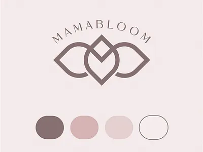 Mama Bloom baby logo branding care logo logo designer logo maker luxury logo mother logo visual identity